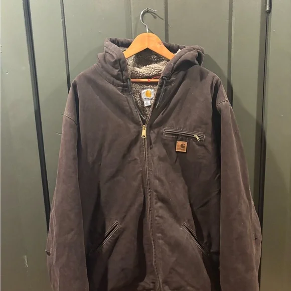 MEN'S SHERPA-LINED JACKET - RELAXED FIT - WASHED DUCK - 3 WARMEST RATING - Picture 2 of 6